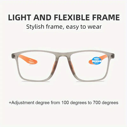 👓✨TR90 Ultra-Lightweight and Ultra-Tough Sports Silicone Automatic Focus Reading Glasses