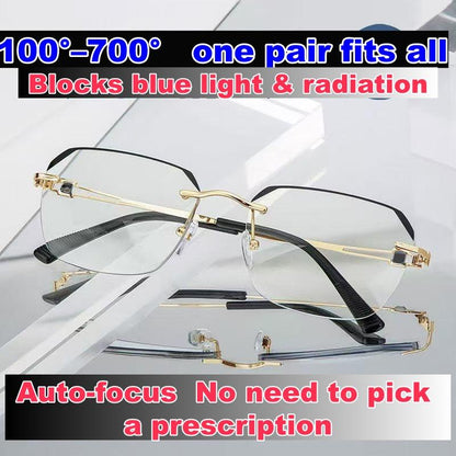 👓✨Ultra-Lightweight Precision Adaptive Reading Glasses with Adjustable Focus Portable Anti-Fatigue Eye Protection HD Lenses Comfortable for Reading