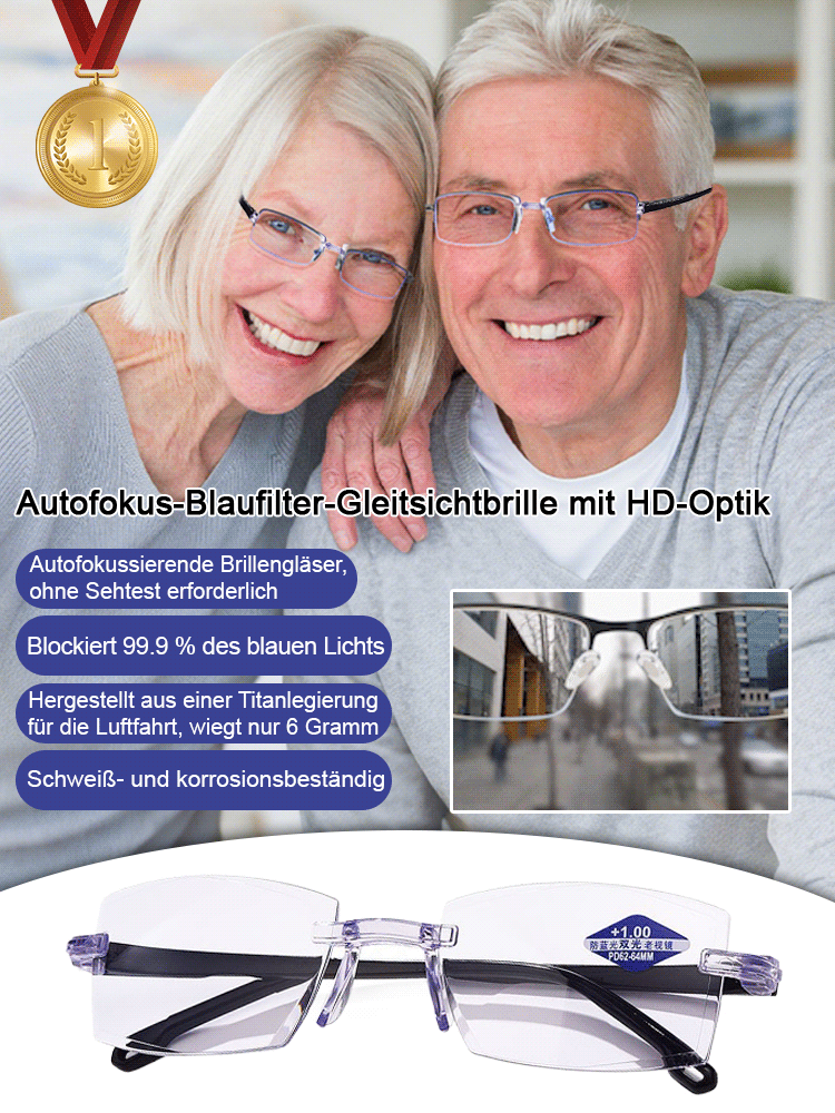 👓✨Super Diamond-Cut Frameless Auto-Focus Reading Glasses—Adapt to Near and Far Vision, Transforms into Sunglasses in 3 Seconds Outdoors!